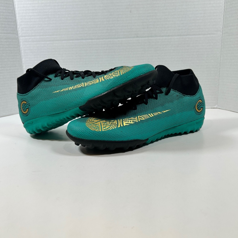 Nike Cleats Mens 7.5 Blue MercurialX Superfly 6 Academy TF CR7 Soccer